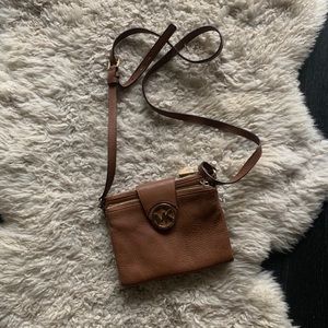 Michael Kors crossbody leather bag - camel colour